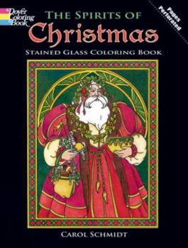 Paperback The Spirits of Christmas Stained Glass Coloring Book