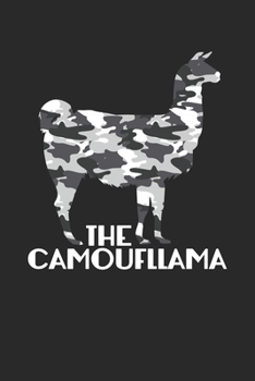 Paperback The Camoufllama: Funny Camouflage Llama Dot Grid Notebook 6x9 Inches - 120 dotted pages for notes, drawings, formulas - Organizer writi Book