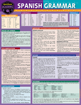 Misc. Spanish Grammar: A Quickstudy Laminated Reference Guide Book