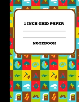 Paperback 1 Inch Grid Paper Notebook: Graph Paper Notebook. 1 Inch Graph Paper. Grid Paper Journal 8.5x11 in. Earth Book