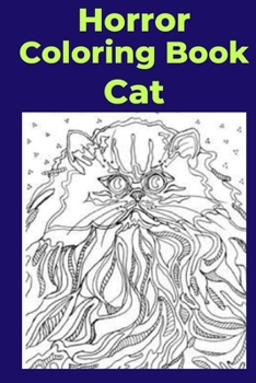 Paperback Horror Coloring Book Cat Book
