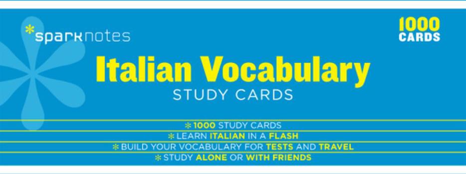 Cards Italian Vocabulary Sparknotes Study Cards: Volume 12 Book