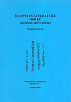 Paperback Egyptian Literature 1800 BC: Questions and Readings Book