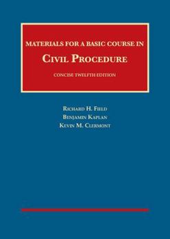 Hardcover Materials for a Basic Course in Civil Procedure, Concise Book