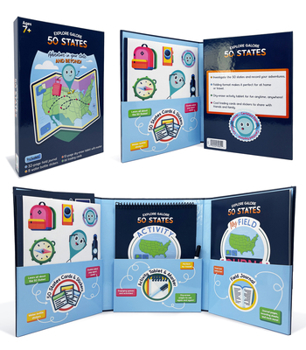 Carson Dellosa Explore Galore: 50 States Wipe Clean Activity Book for Kids Ages 7+, US Road Trip Dry Erase Activity Book With Puzzles, I Spy Games, US Map, Stickers, Flash Cards, and Field Journal