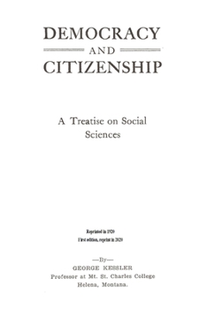 Paperback Democracy and Citizenship: A Treatise on Social Sciences Book