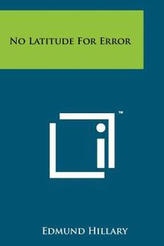 Paperback No Latitude For Error Book