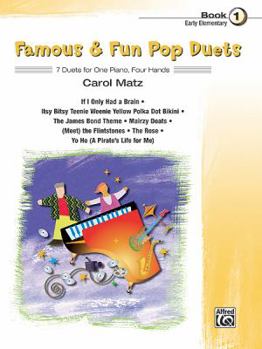Paperback Famous & Fun Pop Duets, Bk 1: 7 Duets for One Piano, Four Hands (Famous & Fun, Bk 1) Book