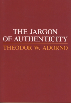 Paperback Jargon of Authenticity Book