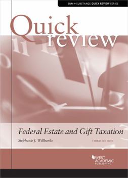 Paperback Quick Review of Federal Estate and Gift Taxation (Quick Reviews) Book