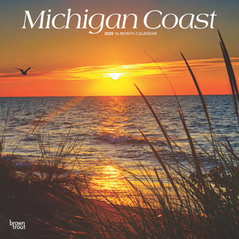 Calendar Michigan Coast 2025 12 X 24 Inch Monthly Square Wall Calendar Plastic-Free Book