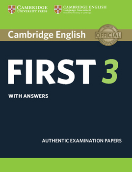 Paperback Cambridge English First 3 Student's Book with Answers Book