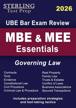 Paperback MBE & MEE Essentials: Governing Law for UBE Bar Exam Review Book