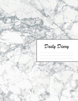 Paperback Daily Diary: Blank 2020 Journal Entry Writing Paper for Each Day of the Year - Elegant Marble Design Pattern - January 20 - Decembe Book
