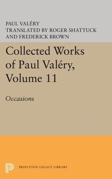 Hardcover Collected Works of Paul Valery, Volume 11: Occasions Book