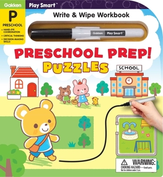 Board book Play Smart Preschool Prep! Puzzles [With Erasable Pen] Book