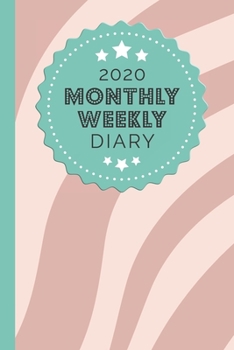 Paperback 2020 Monthly Weekly Diary: 1 Year, January to December, UK Schedule and Appointment Planner for Goal Setting and Reflection with a Zebra Print De Book