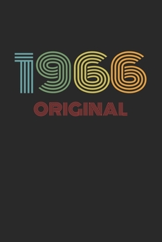 Paperback Original 1966 Vintage: Retro Notebook - 120 Pages, Dot Grid, 6" x 9" - Birthday 60's Journal, Notepad, Notes, Diary Book