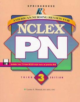 Paperback American Nursing Review for NCLEX-PN (Book with Diskette) Book