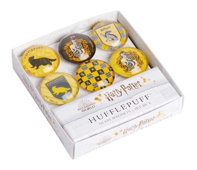 Paperback Harry Potter: Hufflepuff Glass Magnet Set (Set of 6) Book