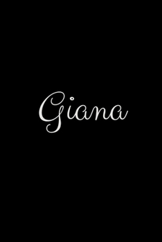 Giana: notebook with the name on the cover, elegant, discreet, official notebook for notes
