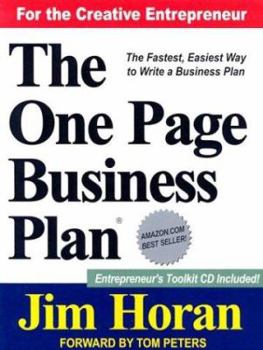 Paperback The One Page Business Plan: Start with a Vision, Build a Company! [With Online Information] Book