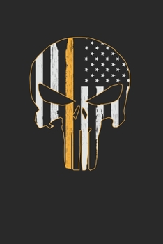 Paperback Dispatcher Notebook - Security Guard Journal Planner: Skull Thin Yellow Line Organizer For Men Women Blank With Border Book