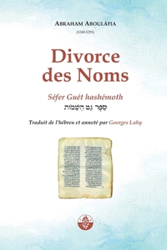 Paperback Divorce des Noms: Guét hashémoth [French] Book