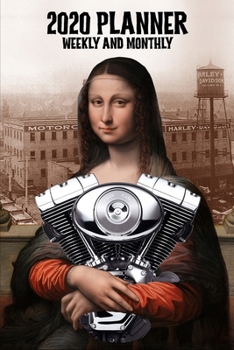 2020 Planner Weekly and Monthly: Harley Davidson Twin Cam V-Twin Motorcycle Engine Retro Mona Lisa (Jan 1, 2020 to Dec 31, 2020)