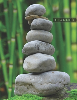 Paperback Planner: Meditation Zen Stones 2 Year Weekly Planning Organizer - 2020 - 2021 - Serenity Wellness Relaxation Spirituality Cover Book