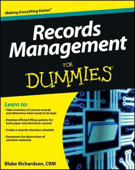 Paperback Records Management For Dummies Book