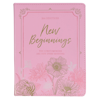 Leather Bound Devotional New Beginnings Pink Flexcover Feb. Book