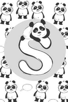 Paperback S: Initial S Monogram Notebook Journal Gift Cute Panda character design Book