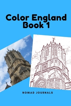 Paperback Color England Book 1: England landmarks, stratford upon avon, tower of london, trinity church, adult coloring book