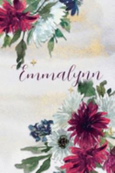Emmalynn: Personalized Journal Gift Idea  for Women (Burgundy and White Mums)