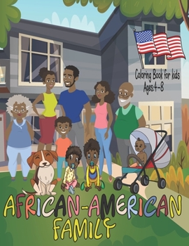 Paperback African-American Family Coloring Book for Kids Ages 4-8 Book