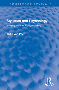 Stylistics and Psychology (Croom Helm Linguistics Series)