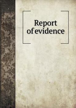 Paperback Report of evidence Book