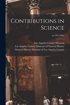 Paperback Contributions in Science; no.509 (2006) Book