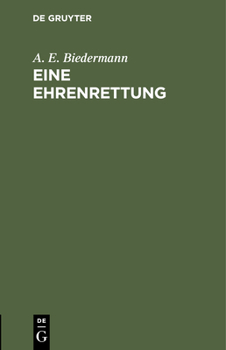 Hardcover Eine Ehrenrettung [German] Book