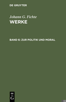 Hardcover Zur Politik Und Moral [German] Book