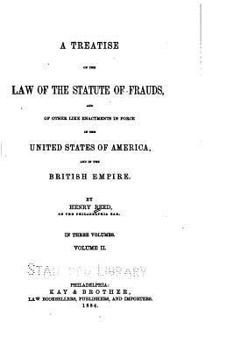 Paperback A Treatise on the Law of the Statute of Frauds, and of Other Like Enactments Book