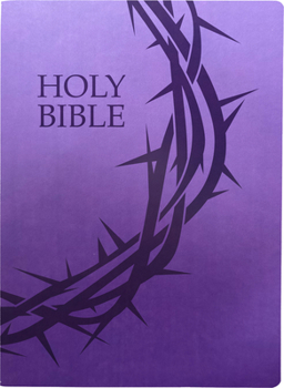 Hardcover Kjver Holy Bible, Crown of Thorns Design, Large Print, Royal Purple Ultrasoft: (King James Version Easy Read, Red Letter) [Large Print] Book