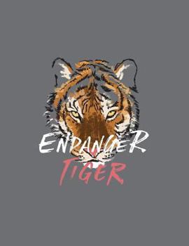 Paperback Endanger tiger: Endanger tiger on grey cover and Dot Graph Line Sketch pages, Extra large (8.5 x 11) inches, 110 pages, White paper, S Book