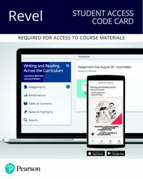 Printed Access Code Revel for Writing and Reading Across the Curriculum -- Access Card Book