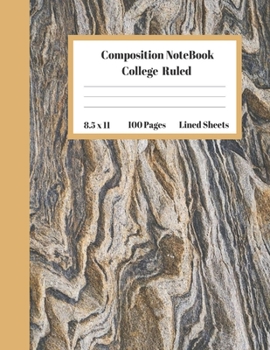 Composition Notebook College Ruled Lined Sheets: Large Pretty Under 10 Dollar Notebook Paper Back to School Stone Rock Marble Gifts and Home Schooling ... Teens Women students Kids Adults Teachers