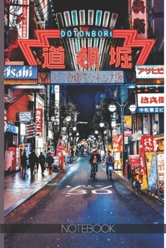 Paperback Notebook: Dotonbori, Osaka, Japan neon sign [110 pages]: Dotonbori, Osaka, Japan neon sign Book