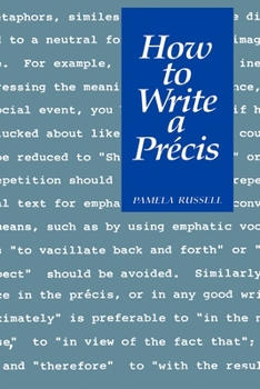 Paperback How to Write a Précis Book