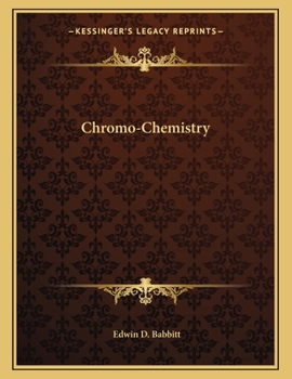 Paperback Chromo-Chemistry Book