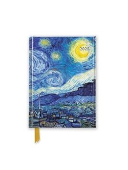 Hardcover Vincent Van Gogh: The Starry Night 2025 Luxury Pocket Diary Planner - Week to View Book